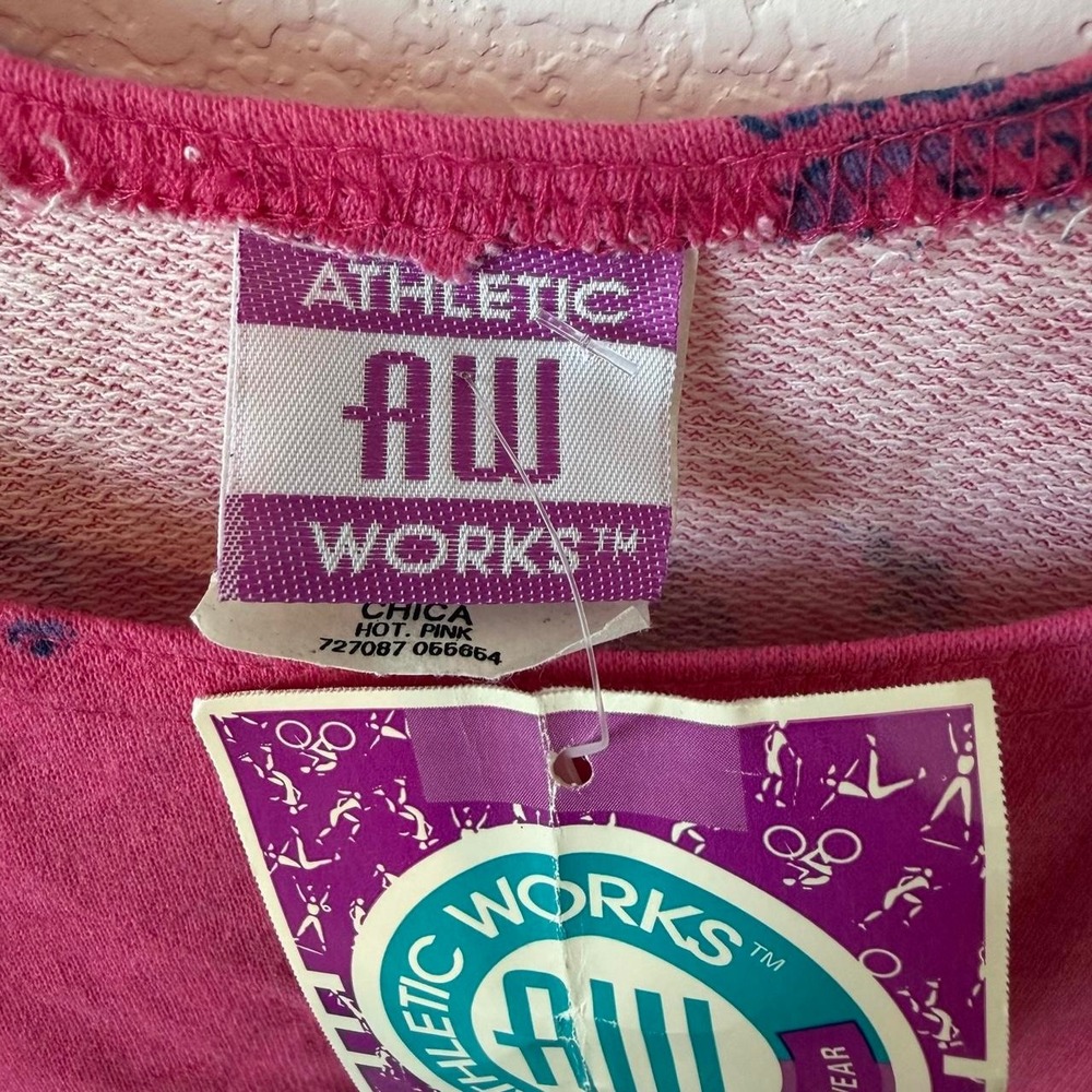 Vintage Deadstock Pink Printed Short Overalls - Picture 3 of 4